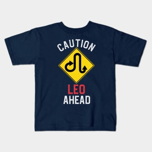 Funny Zodiac Horoscope Leo Road Sign Traffic Signal Kids T-Shirt